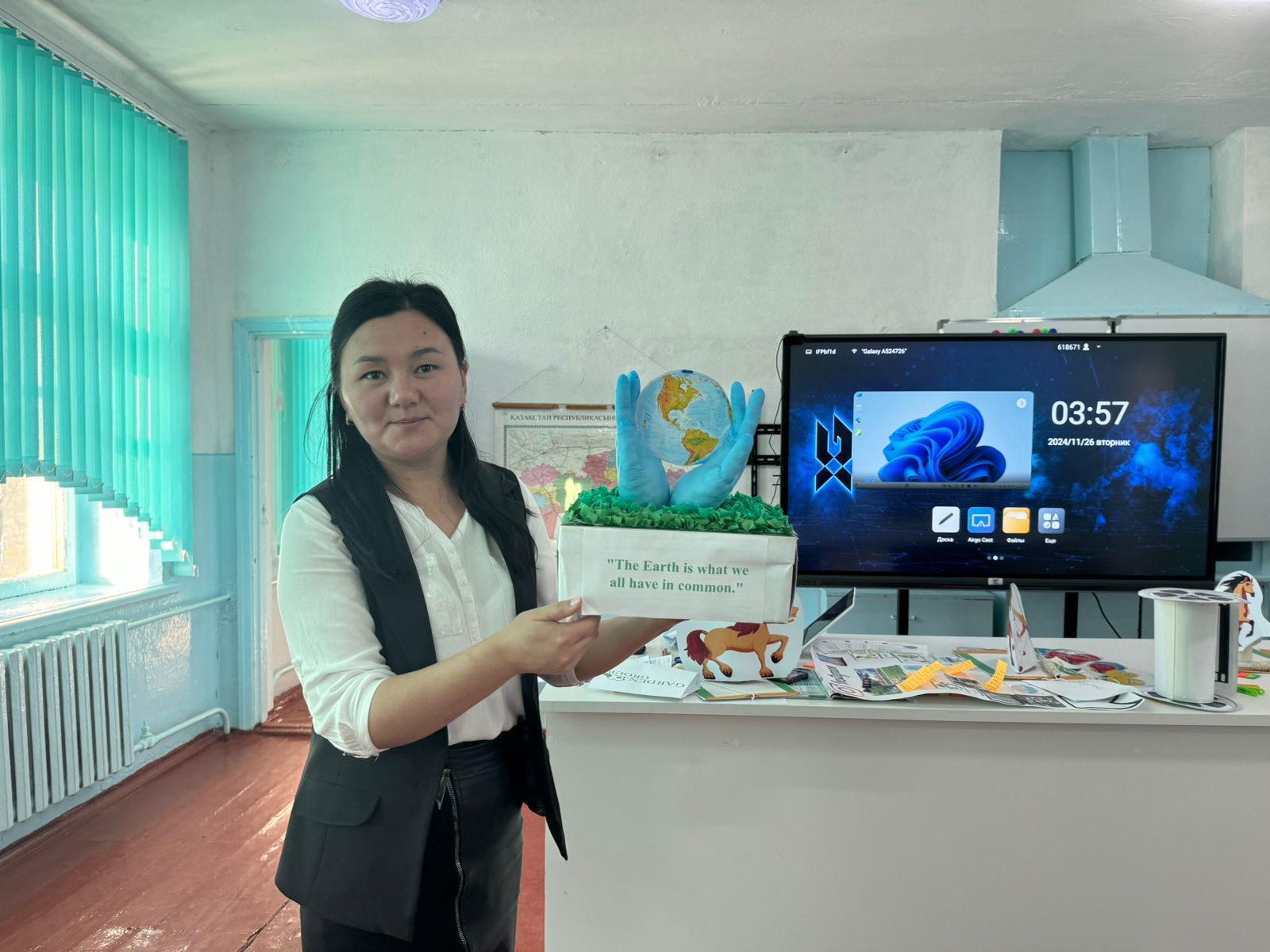 9-сынып білім алушыларымен "Solving  an ecology problem" тақырыбында ашық сабақ өткізілді.